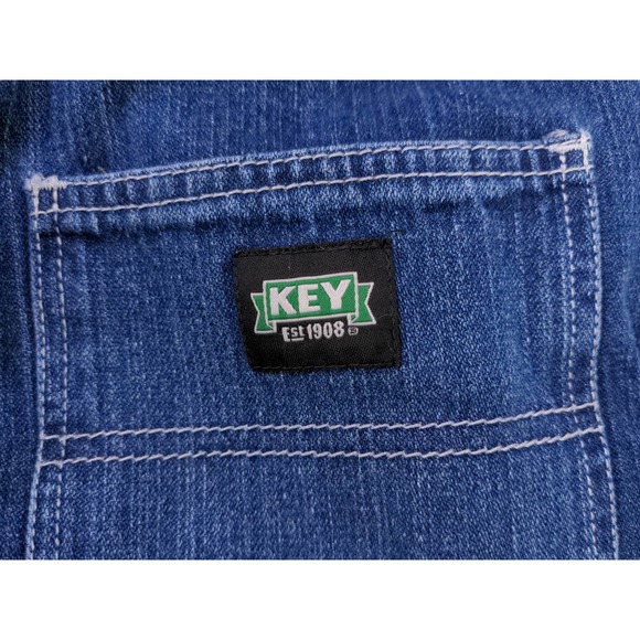 Womens Key Carpenter Denim Bib Overalls Size 14 Pockets - Picture 7 of 10